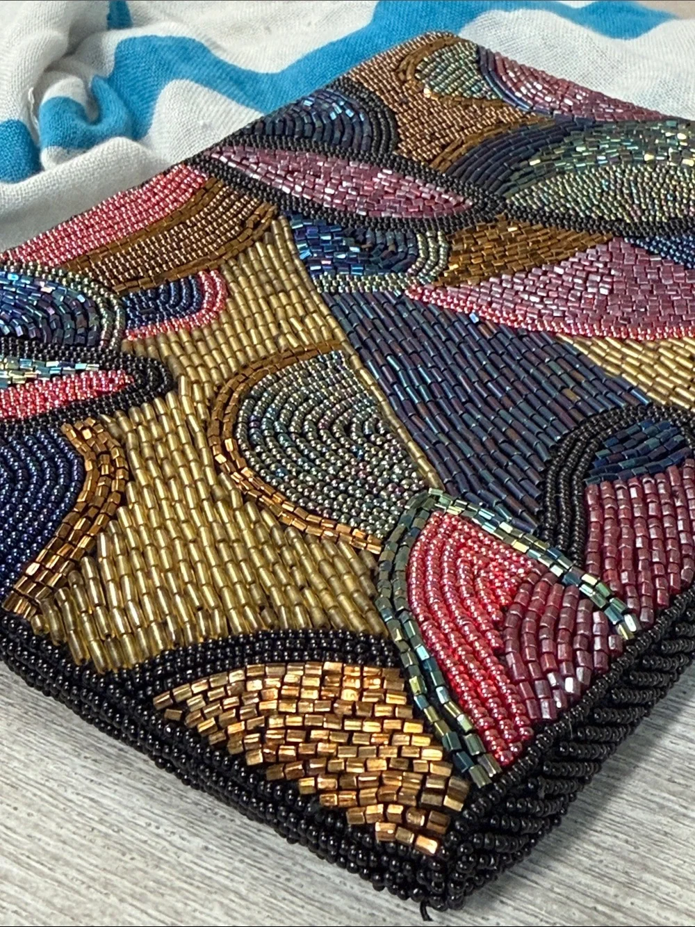 Beaded Multi-Color Evening Clutch